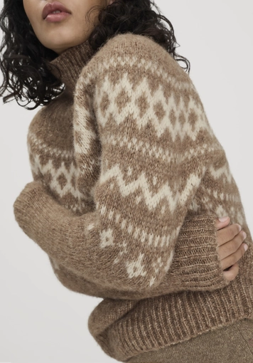 Rollkragenpullover Relaxed aus Alpaka und Bio-Baumwolle - 3
