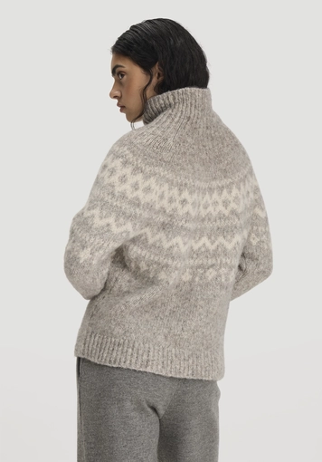 Rollkragenpullover Relaxed aus Alpaka und Bio-Baumwolle - 2