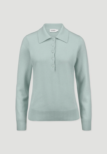 Polo-Pullover Regular aus Bio-Schurwolle mit Cahsmere - 5