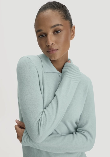 Polo-Pullover Regular aus Bio-Schurwolle mit Cahsmere - 3