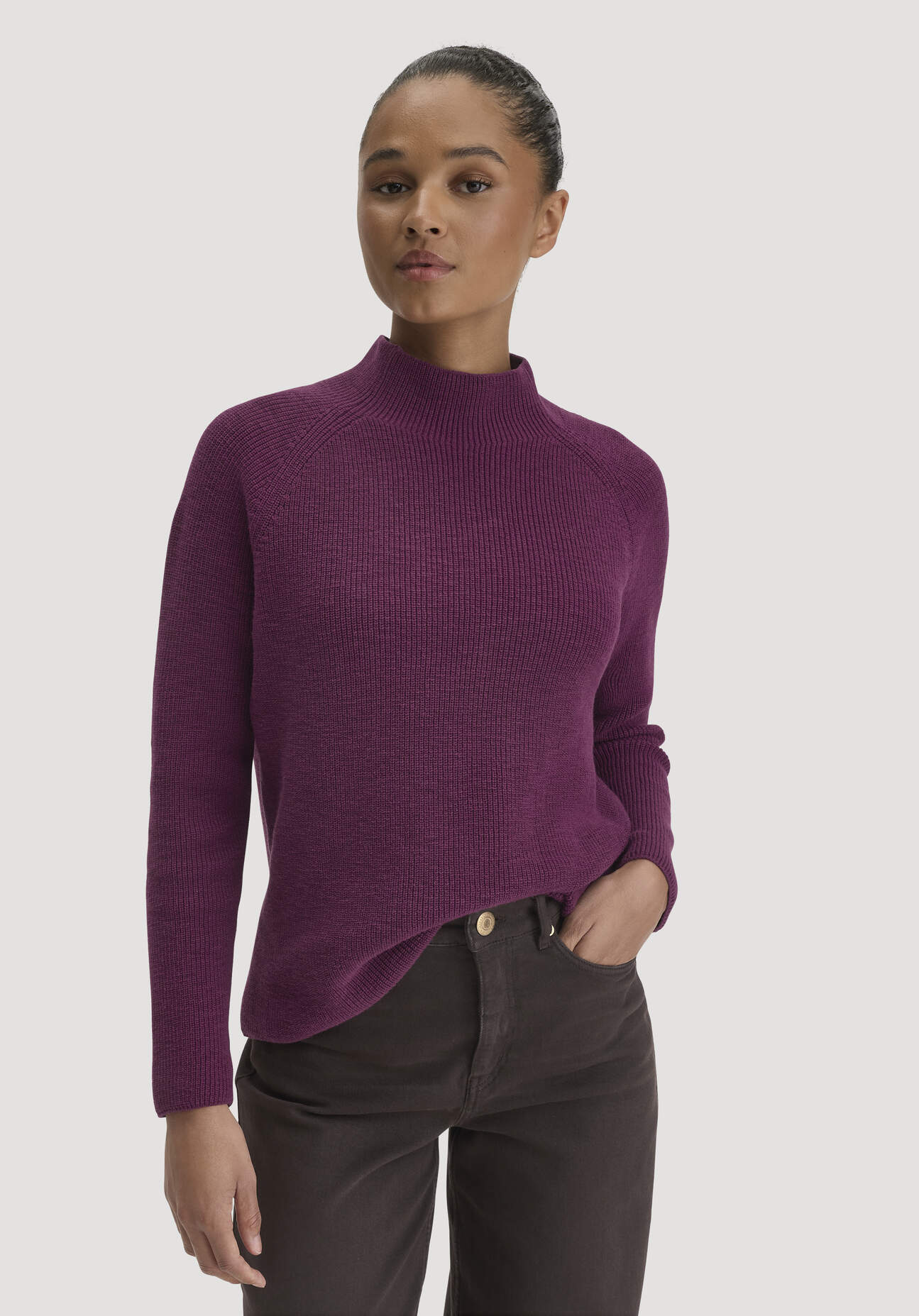 hessnatur Damen Strickpullover Relaxed aus Bio-Baumwolle - rot GrösseL