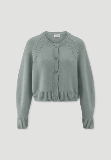 Relaxed Cropped Knit Jacket made from organic merino wool with organic cotton Relaxed Cropped Knit Jacket made from organic merino wool with organic cotton