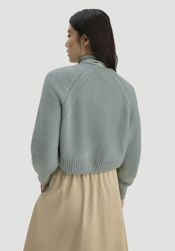 Strick Jacke Relaxed Cropped aus Bio-Merinowolle mit Bio-Baumwolle - 2