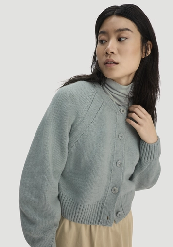 Strick Jacke Relaxed Cropped aus Bio-Merinowolle mit Bio-Baumwolle - 3