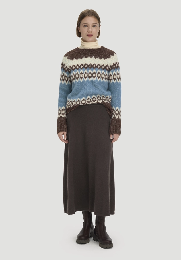 Knit Midi Skirt Regular made of organic merino wool with cashmere