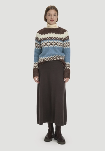 Strick Rock Midi Regular aus Bio-Merinowolle mit Cashmere - 0