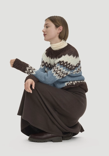 Strick Rock Midi Regular aus Bio-Merinowolle mit Cashmere - 3