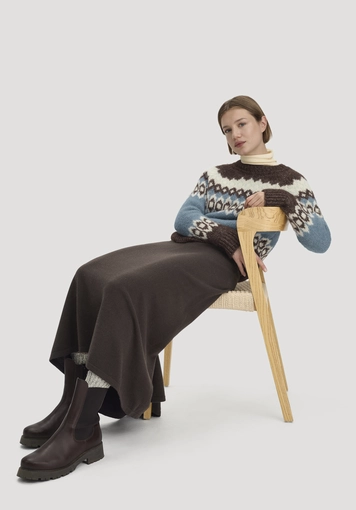 Strick Rock Midi Regular aus Bio-Merinowolle mit Cashmere - 4