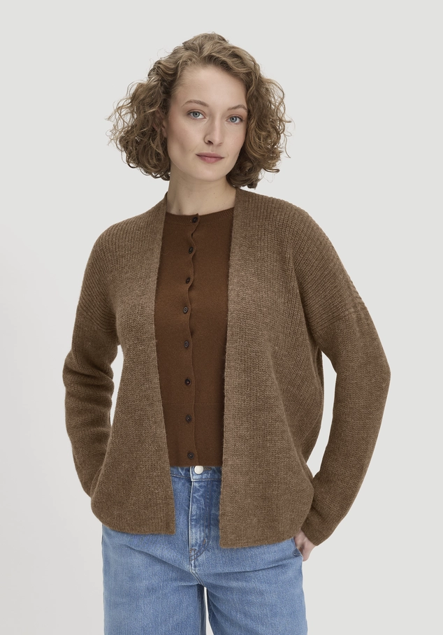 Strick Jacke Oversize aus reinem Alpaka