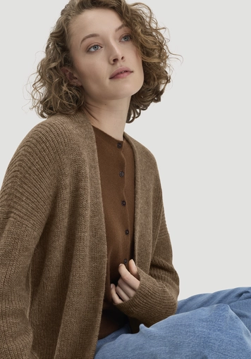 Strick Jacke Oversize aus reinem Alpaka - 3