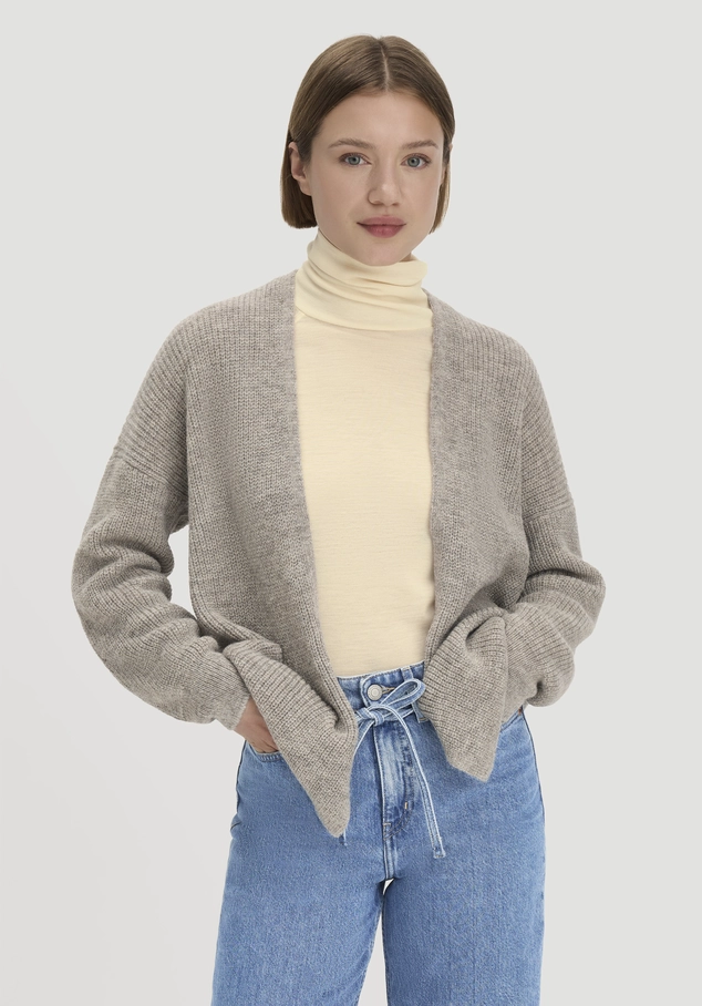 Strick Jacke Oversize aus reinem Alpaka