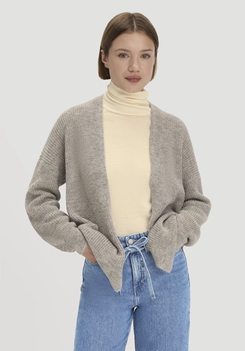 Oversized knitted jacket made of pure alpaca - 0