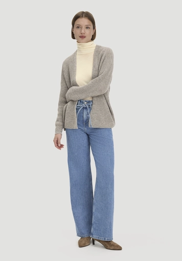 Oversized knitted jacket made of pure alpaca - 1