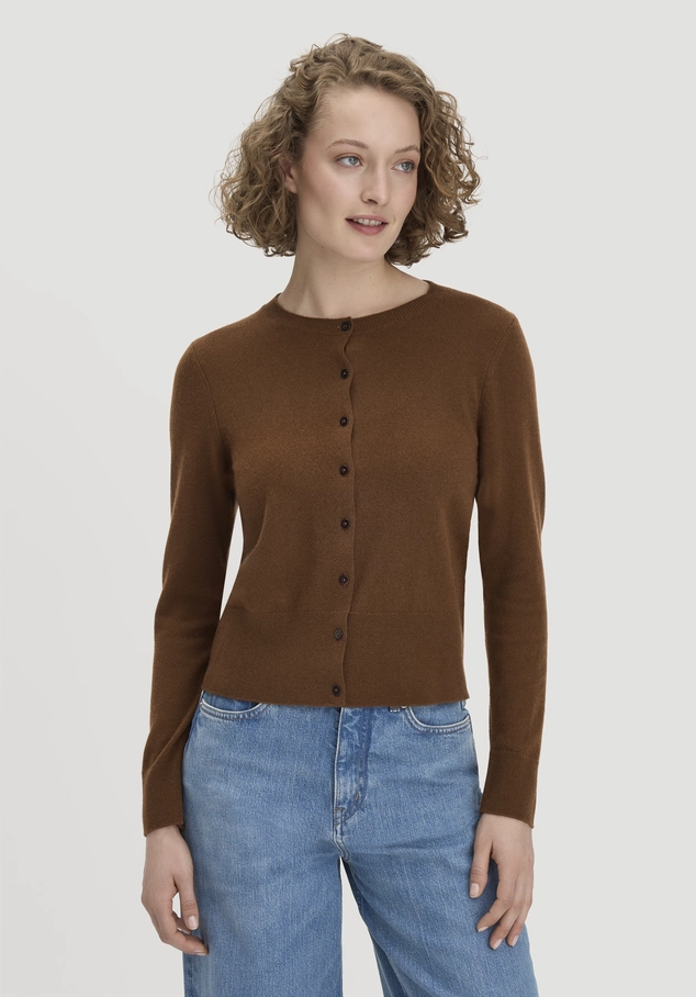 Strick Jacke Regular aus Cashmere mit Recyclinganteil