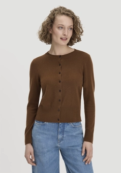 Strick Jacke Regular aus Cashmere mit Recyclinganteil