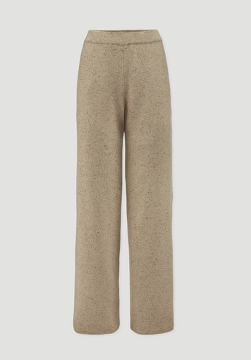 Relaxed knitted trousers made from organic cotton and recycled virgin wool - 4