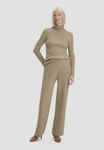 Relaxed knitted trousers made from organic cotton and recycled virgin wool - 3