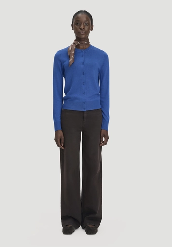 Regular cardigan made of pure organic merino wool - 1
