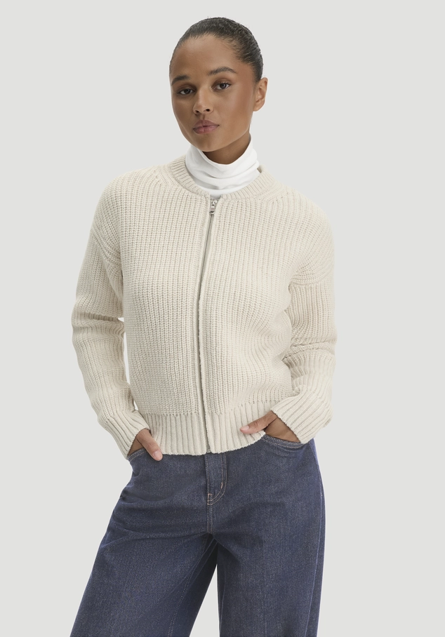 Strickjacke Relaxed aus Bio-Baumwolle mit recycelter Wolle