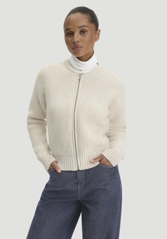 Relaxed cardigan made from organic cotton with recycled wool