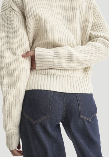 Relaxed cardigan made from organic cotton with recycled wool - 3