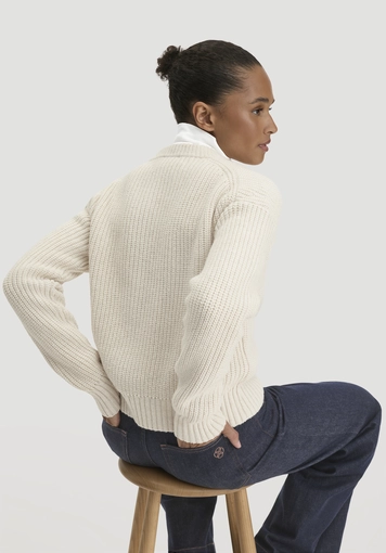Strickjacke Relaxed aus Bio-Baumwolle mit recycelter Wolle - 4