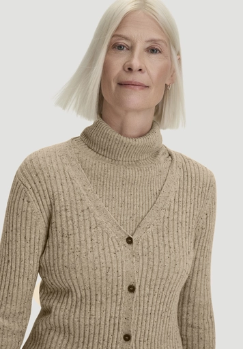 Strickjacke Slim aus Bio-Baumwolle und recycelter Schurwolle - 3