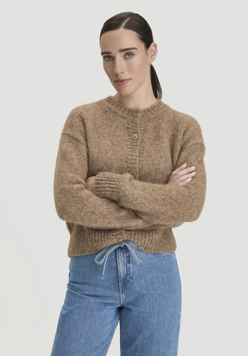 Strickjacke Relaxed aus Alpaka und Bio-Baumwolle - 0
