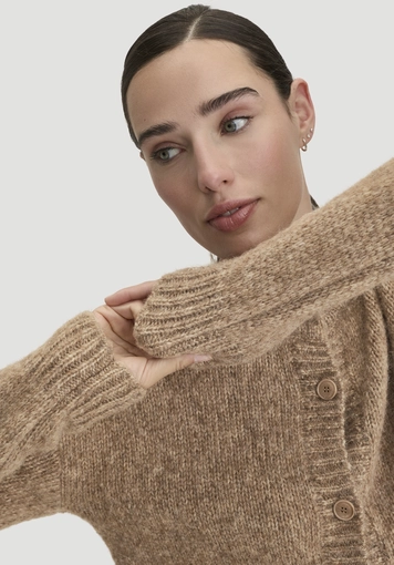Relaxed cardigan made from alpaca and organic cotton - 3