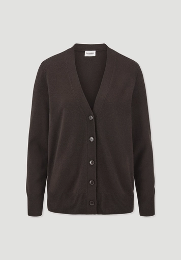 Relaxed cardigan made from organic virgin wool with cashmere