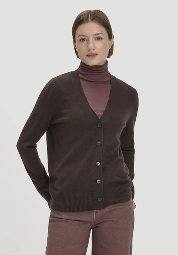 Strickjacke Relaxed aus Bio-Schurwolle mit Cashmere - 0