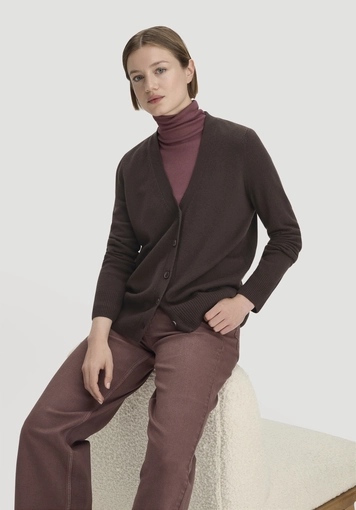 Strickjacke Relaxed aus Bio-Schurwolle mit Cashmere - 3