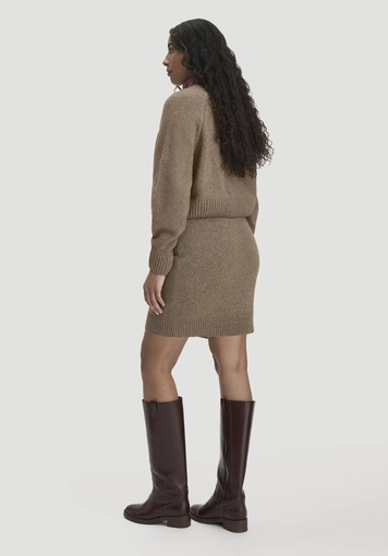 Regular knit skirt made from organic merino wool and organic cotton - 1