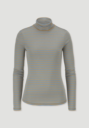 Striped softrib longsleeve fitted made of organic cotton and modal - 4