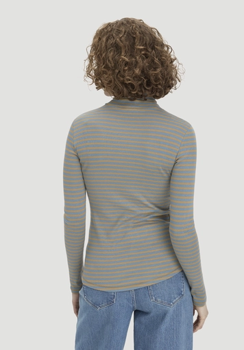 Striped softrib longsleeve fitted made of organic cotton and modal - 2