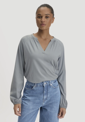 Jersey-Bluse Relaxed aus reiner Bio-Baumwolle - 0
