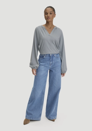 Jersey-Bluse Relaxed aus reiner Bio-Baumwolle - 1