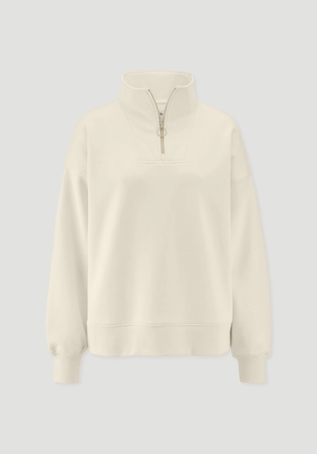 Troyer-Sweatshirt Oversize aus Bio-Baumwolle mit recycelter Baumwolle