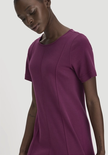 Jersey Kleid Kniebedeckend Slim aus reiner Bio-Baumwolle - 2