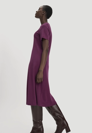 Jersey Kleid Kniebedeckend Slim aus reiner Bio-Baumwolle - 4