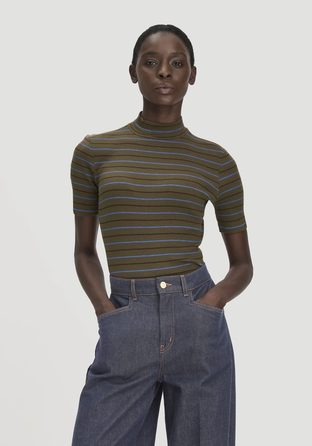 Slubrib Streifen T-Shirt Slim aus Bio-Baumwolle