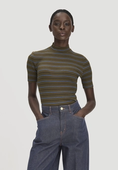 Slubrib striped slim-fit T-shirt made from organic cotton