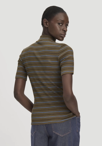 Slubrib striped slim-fit T-shirt made from organic cotton - 2
