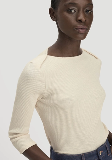 Boatneck Longsleeve Slim made from organic cotton - 3