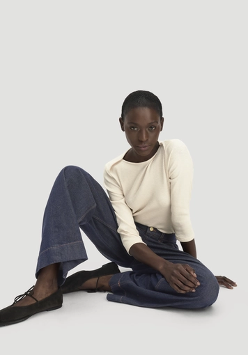 Boatneck Longsleeve Slim made from organic cotton - 4