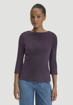 Boatneck Shirt Slim aus Bio-Baumwolle