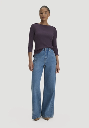 Boatneck Shirt Slim aus Bio-Baumwolle - 1