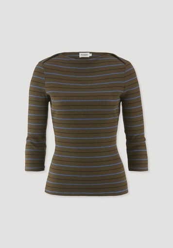 Slubrib striped long-sleeved slim fit shirt made from organic cotton - 5