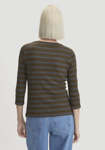 Slubrib striped long-sleeved slim fit shirt made from organic cotton - 2