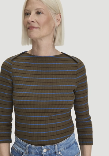 Slubrib Streifen Longsleeve Slim aus Bio-Baumwolle - 3